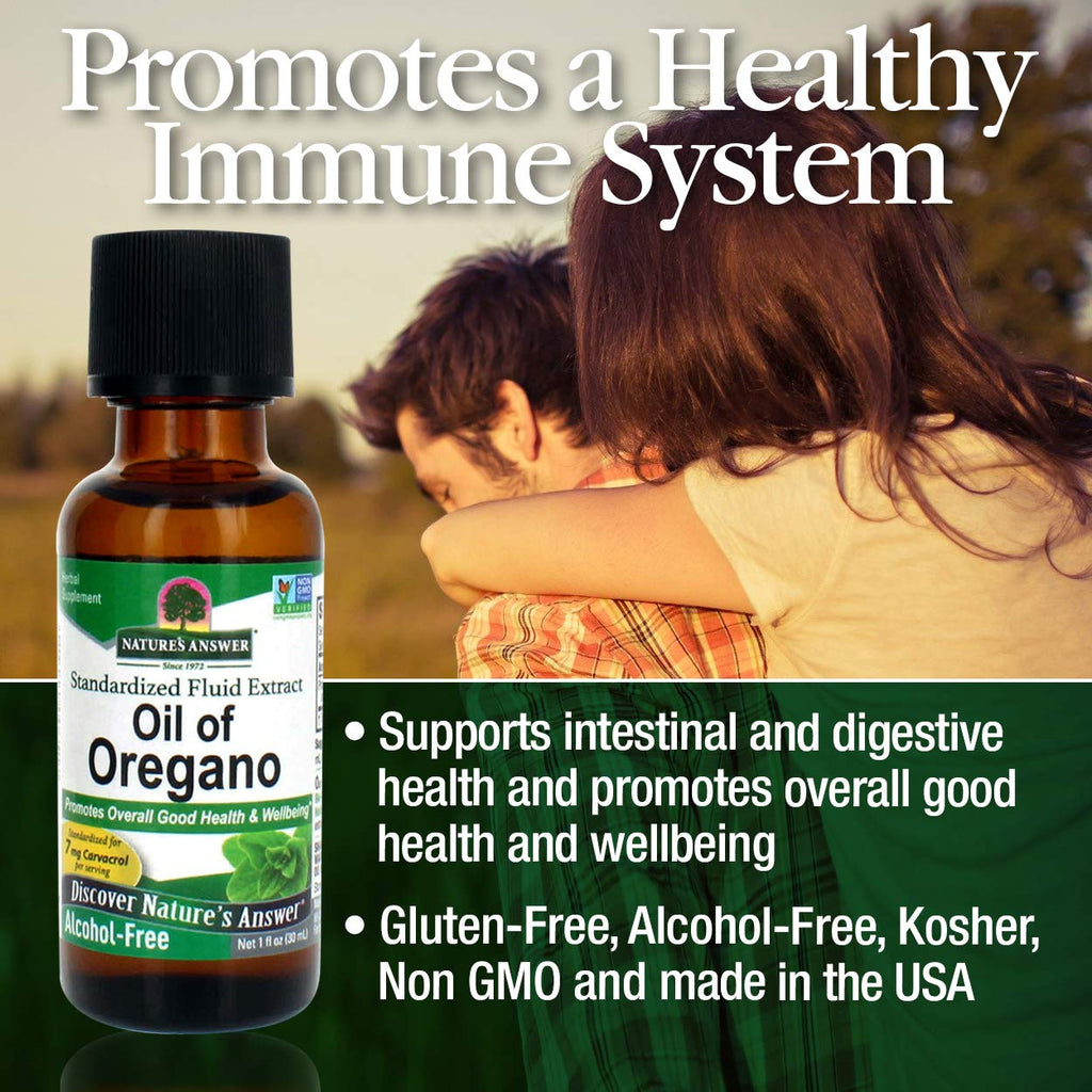 Nature's Answer Oil of Oregano Leaf – Supports Digestive Health | Gluten-Free, Alcohol-Free | 1oz