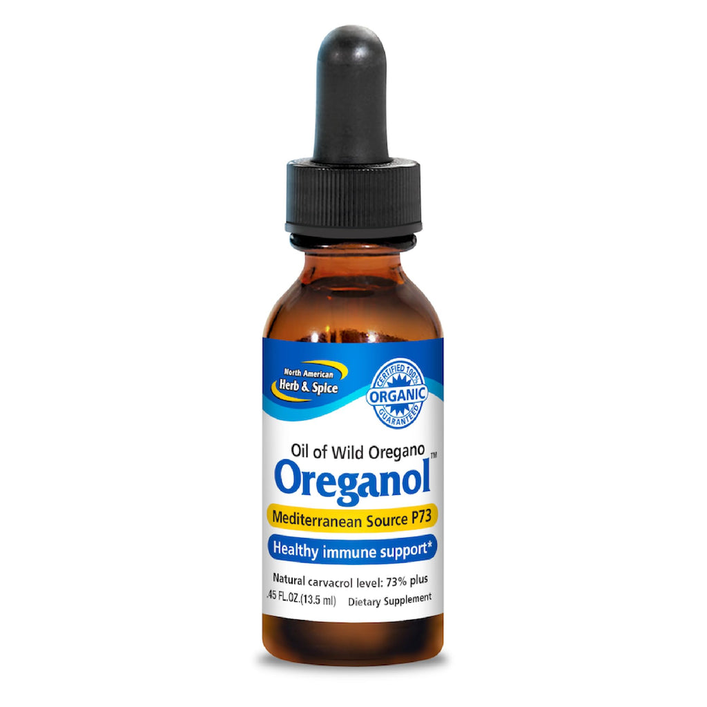 North American Herb & Spice Oreganol P73 Wild Oregano Oil 0.45 fl oz – Organic, Non-GMO, 194 Servings