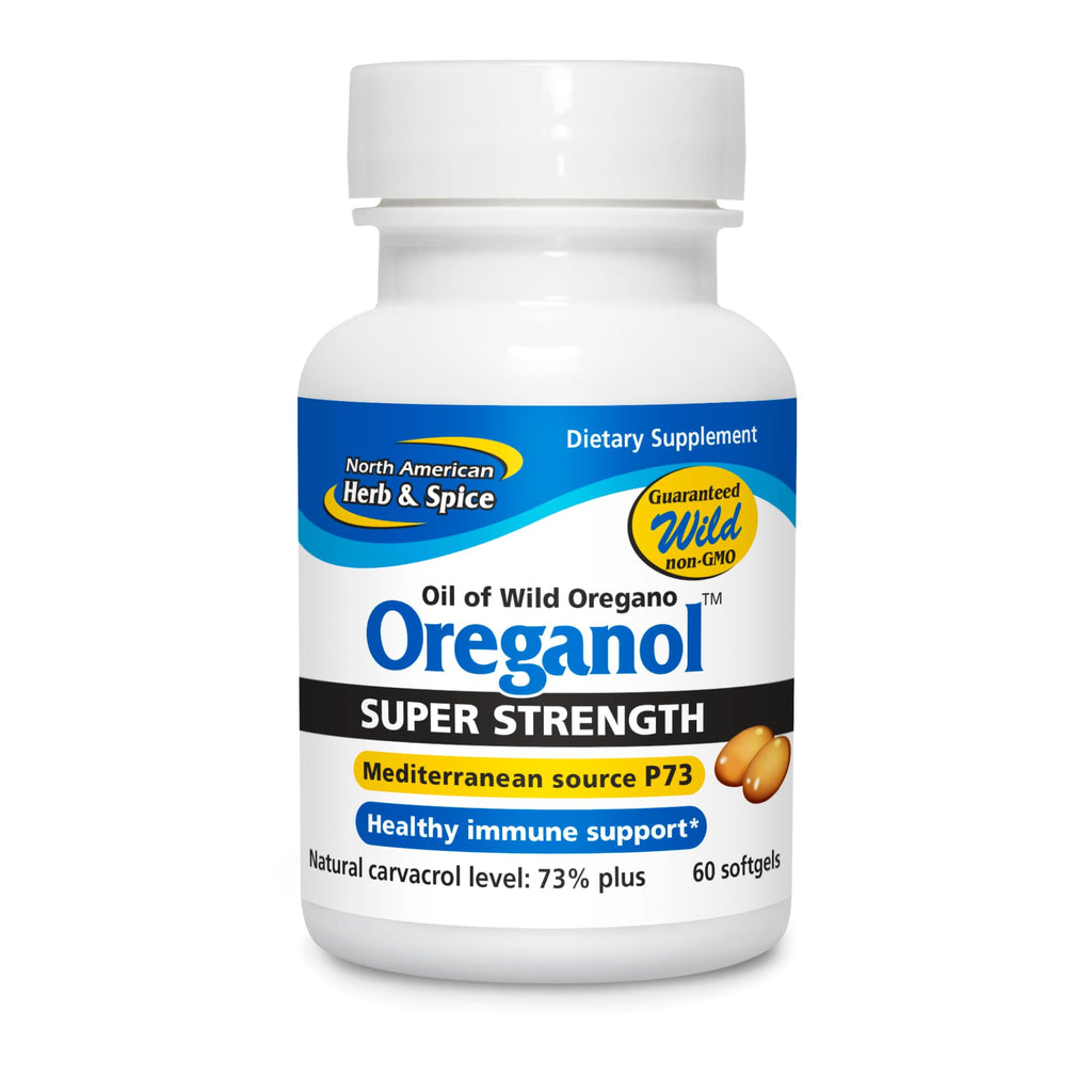 Oreganol P73-60 Softgels – Immune Support, Wild Oregano Oil, Vegan & Non-GMO, 60 Servings | North American Herb & Spice