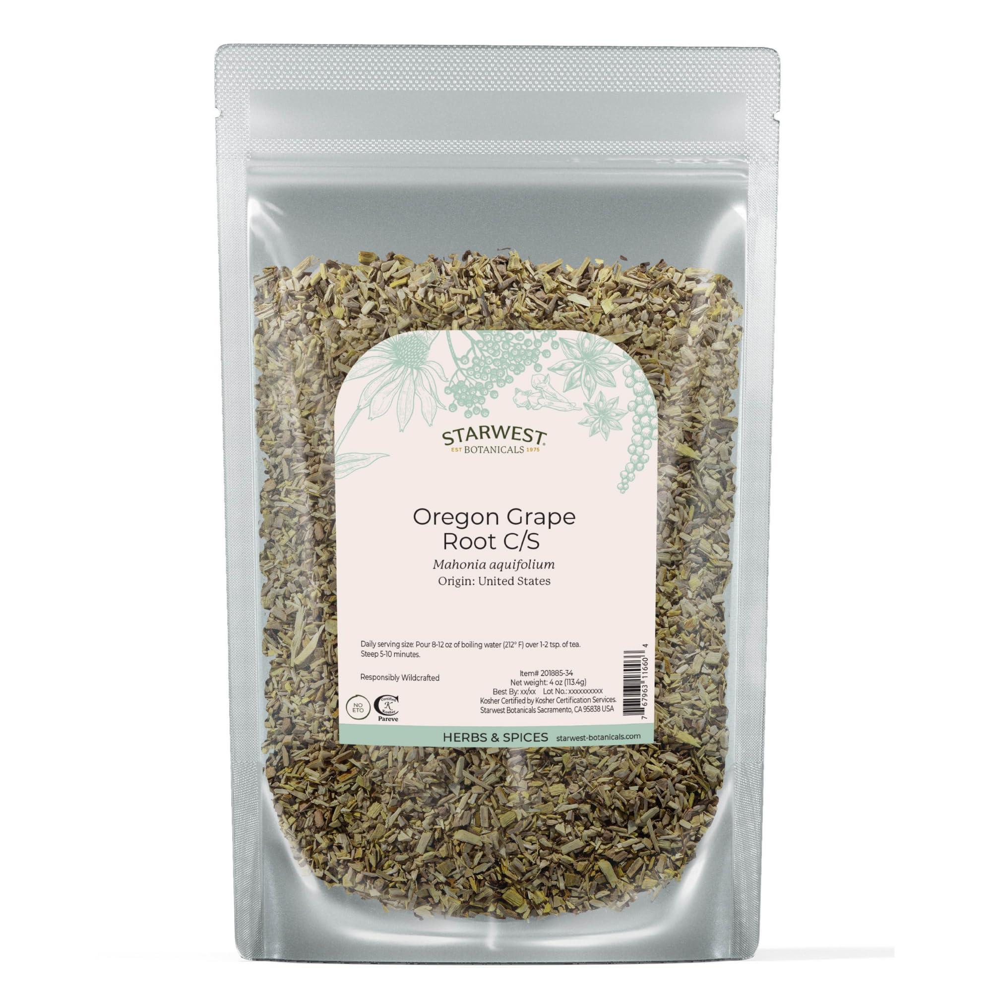 Oregon Grape Root Wildcrafted - 4 oz Pouch | Starwest Botanicals