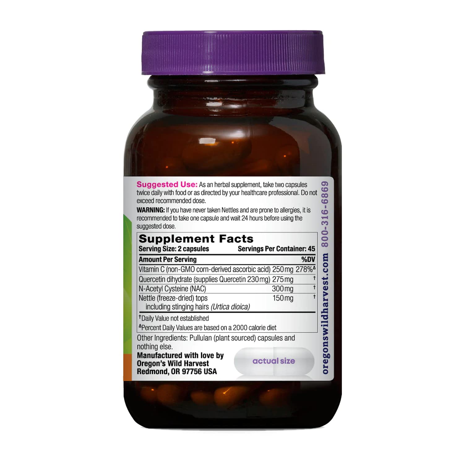 Oregon's Wild Harvest Aller-Aid with Quercetin - 90 Count
