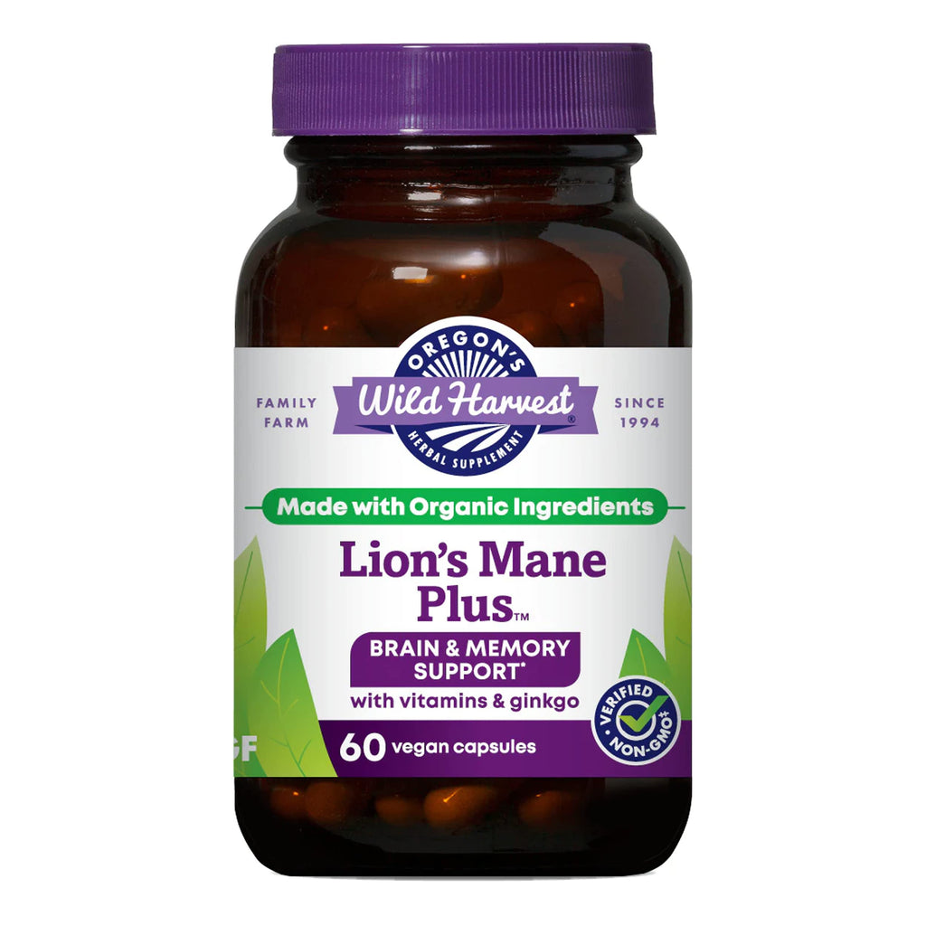Oregon's Wild Harvest Lion's Mane Plus Brain & Memory Support | 60 Count