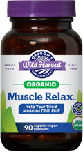 Oregon's Wild Harvest Muscle Relax Organic Vegan Capsules – Valerian, Hops & Skullcap (90 Count)