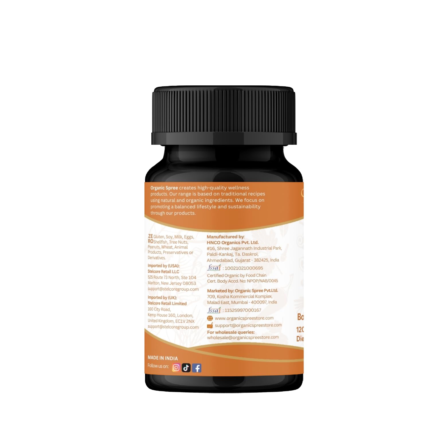 ORGANIC SPREE Brahmi 120 Tablets – USDA Organic Bacopa Monnieri for Focus, Calm & Memory | Herbal Nootropic