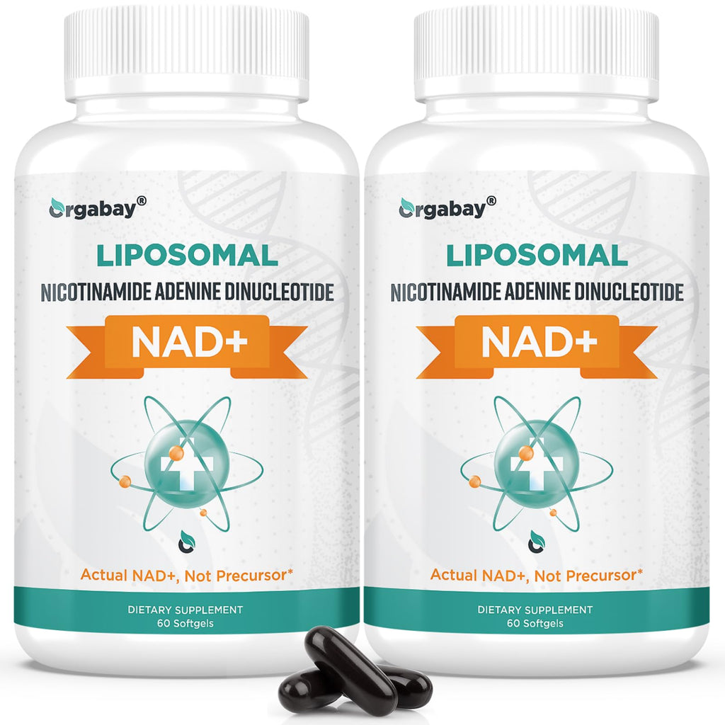 Orgabay Liposomal NAD+ Supplement 500 mg | High Absorption with 250 mg TMG per Softgel | 120 Softgels