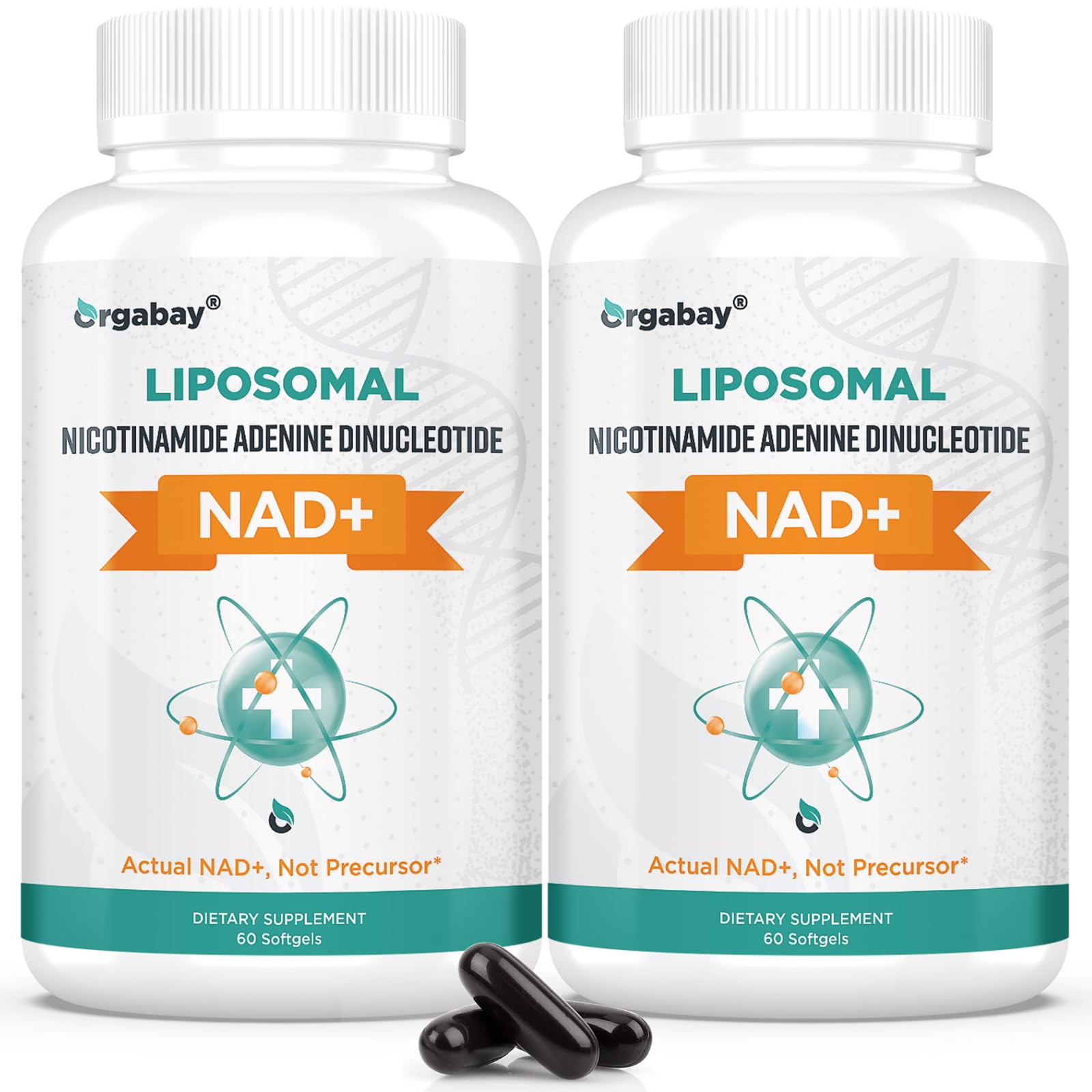 Orgabay Liposomal NAD+ Supplement 500 mg | High Absorption with 250 mg TMG per Softgel | 120 Softgels