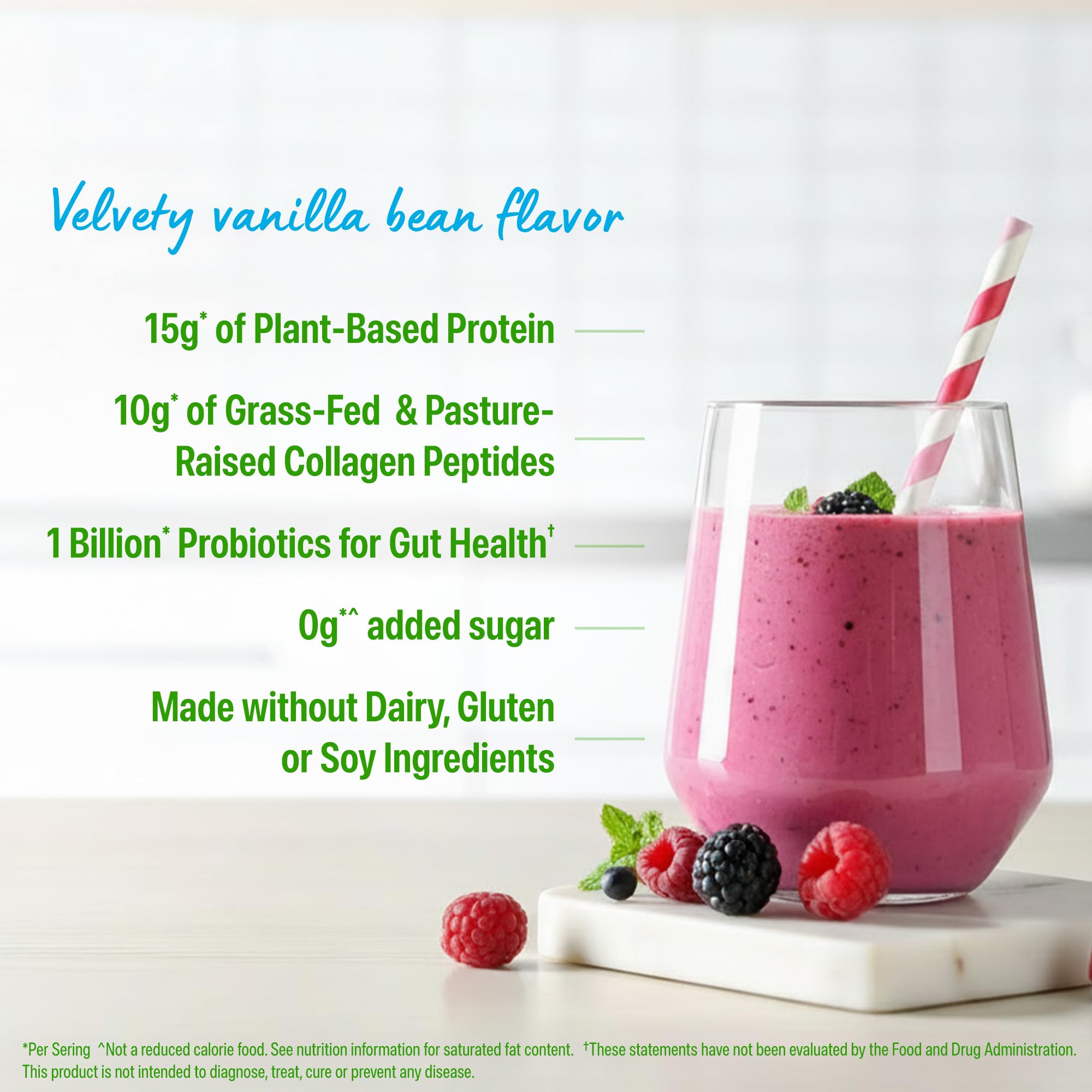 Orgain Protein Powder + Collagen, Vanilla Bean — 25g Protein, 10g Collagen, 1B Probiotics, Gluten Free