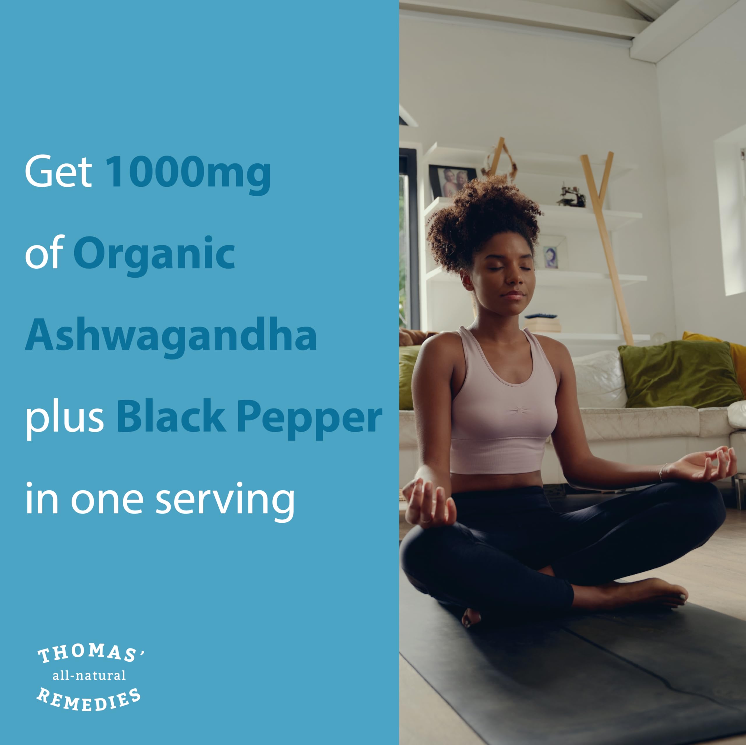 Thomas' Organic Ashwagandha 1000mg – Stress & Mood Support