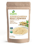 Organic Ashwagandha Root Powder - 8 oz | Lab Tested for Purity | Non-GMO | Resealable Kraft Bag | Withania Somnifera - Indian Ginseng | SHOPOSR