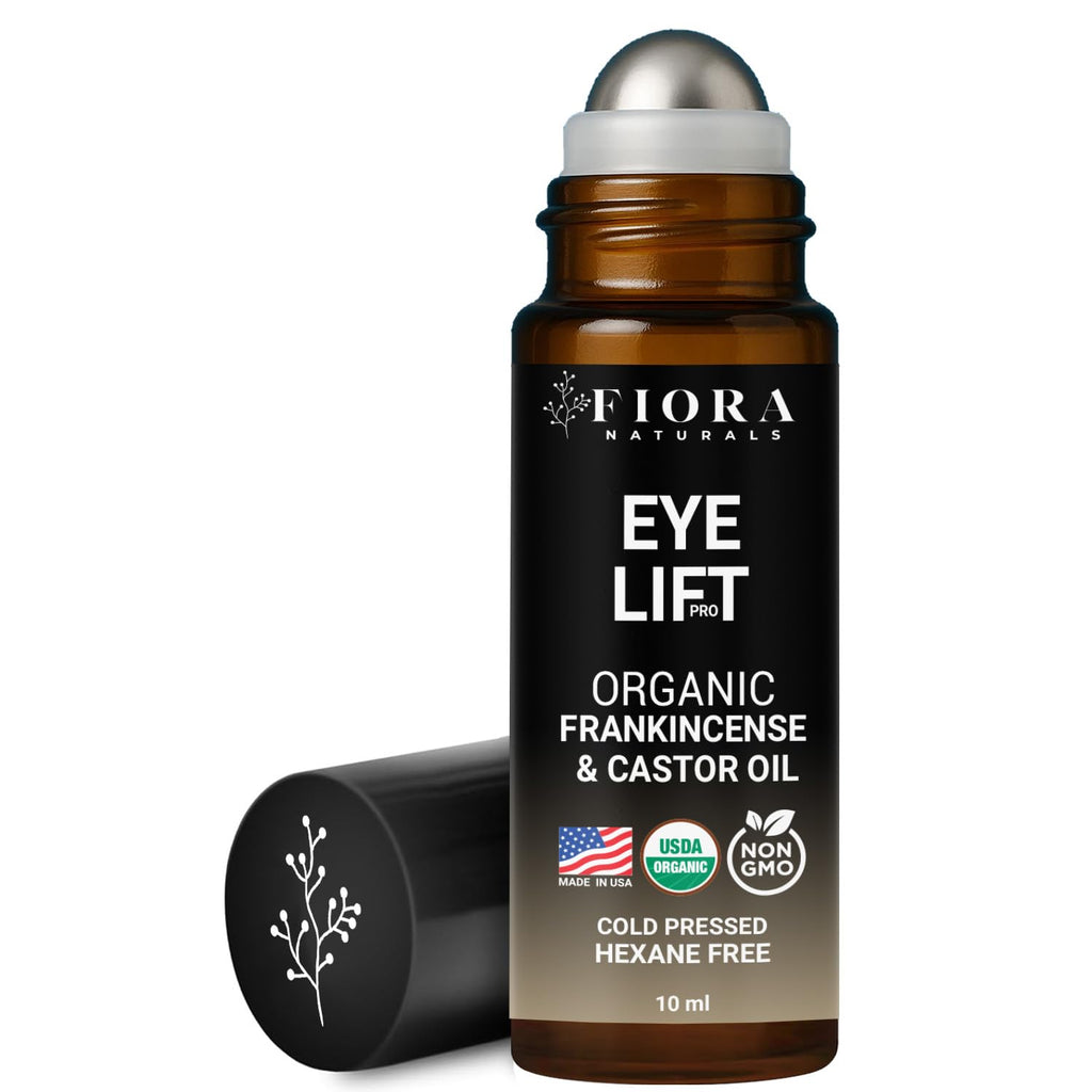 Organic Castor Oil & Frankincense Roll-On – Hexane-Free Eye Oil | Fiora Naturals