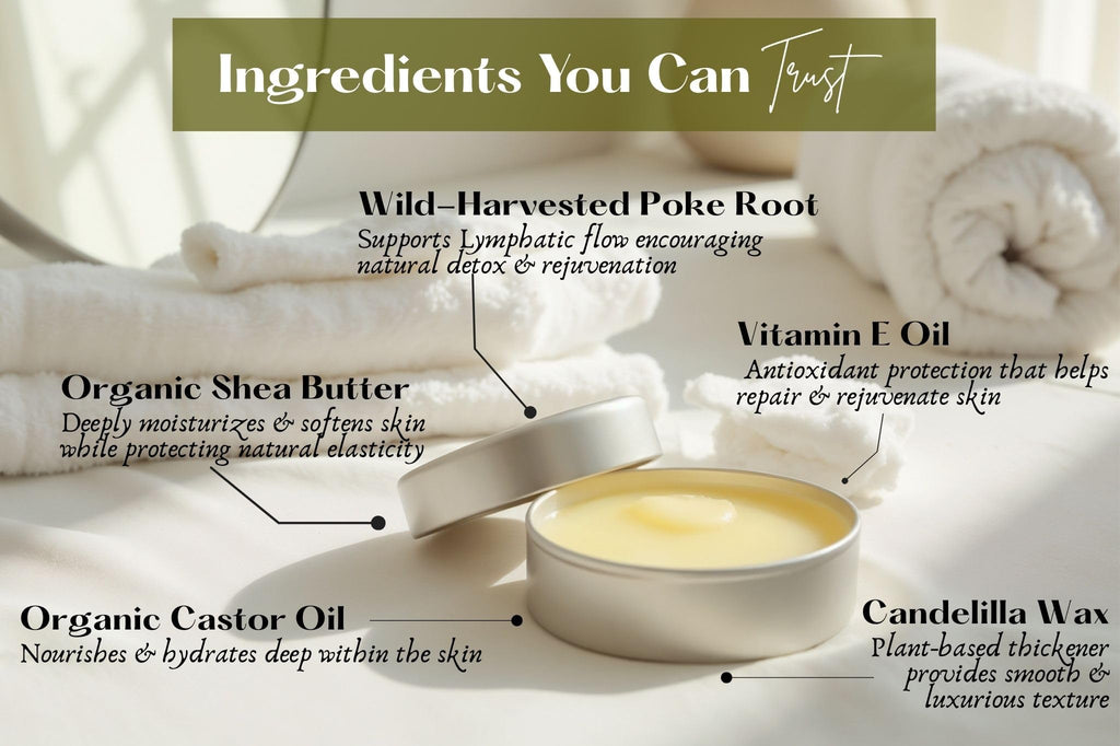 Poke Root & Castor Oil Salve – 1oz, Lymphatic Support & Deep Tissue Relief