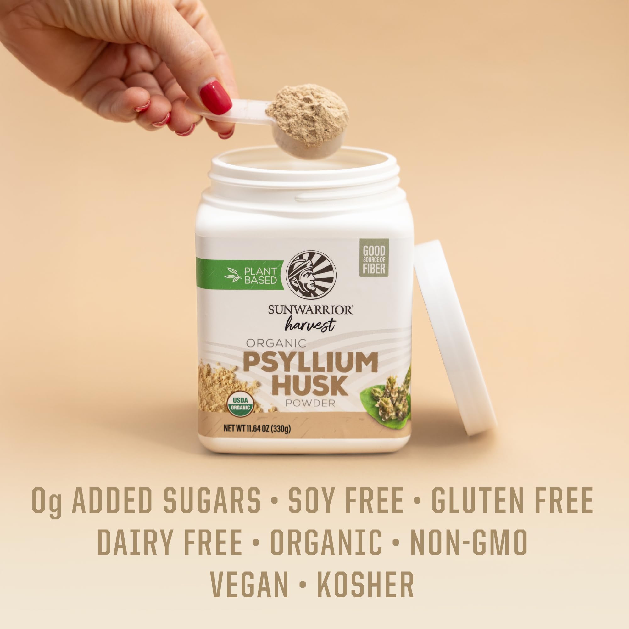 Organic Psyllium Husk Powder – Plant-Based Fiber for Digestion & Satiety | 11.6 oz