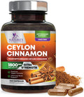 Organic Ceylon Cinnamon 1800mg Supplement – 240 Capsules (USA Bottled)
