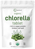 Organic Chlorella Tablets 500mg | 720 Tabs (360g) | Broken Cell Wall | Non-GMO