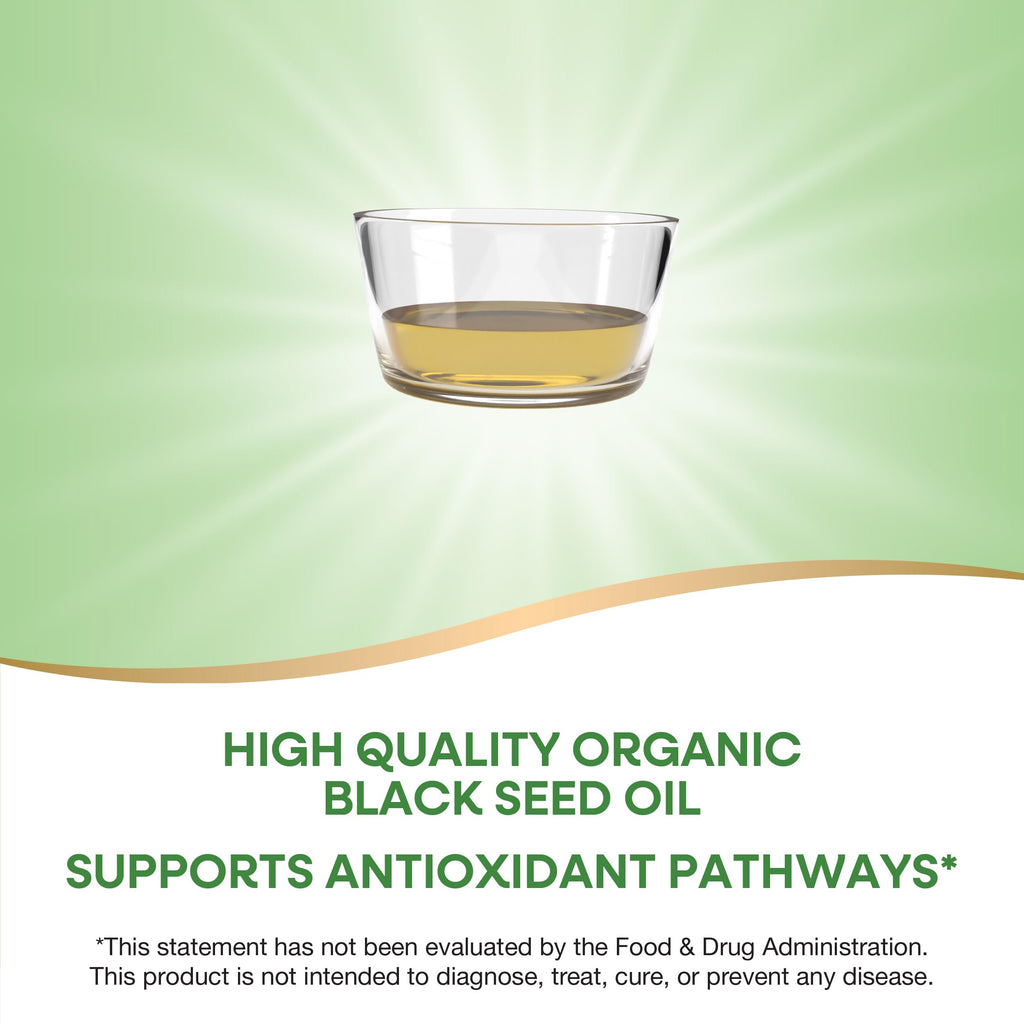 Nature's Way Organic Black Seed Oil - Supports Antioxidant Pathways* | Cold-Pressed, Vegan, Gluten Free, 8 fl oz (Packaging May Vary)