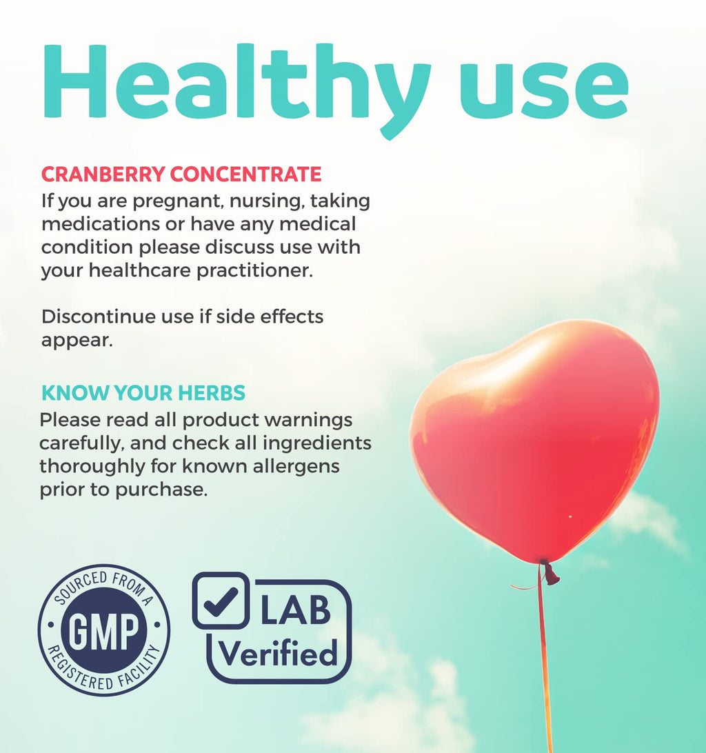 Organic Cranberry Pills 50:1 Concentrate – 25,000mg, Vegan, 60 Capsules