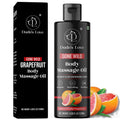 Organic Grapefruit Full Edible Body Massage Oil – Refreshing, Calming | No Stain & Non-Sticky | Fractionated Coconut Oil, Grapefruit & Lime Oil – 4.05 Fl Oz