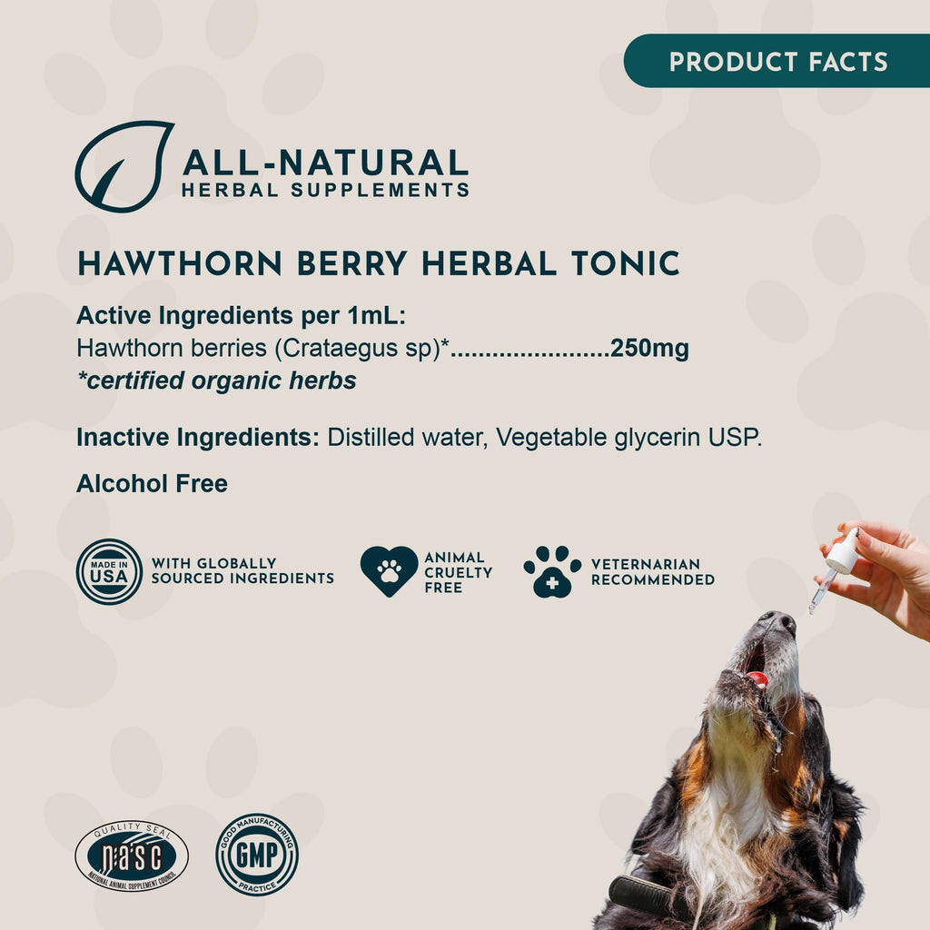 Animal Essentials Hawthorn Berry Supplement for Dogs & Cats – Heart Health Support