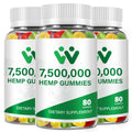 WACHRAY Nutrition: 3 Packs Organic Hemp Gummies – 7.5M High Strength Hemp Oil Infused, 240 Gummies per Bottle