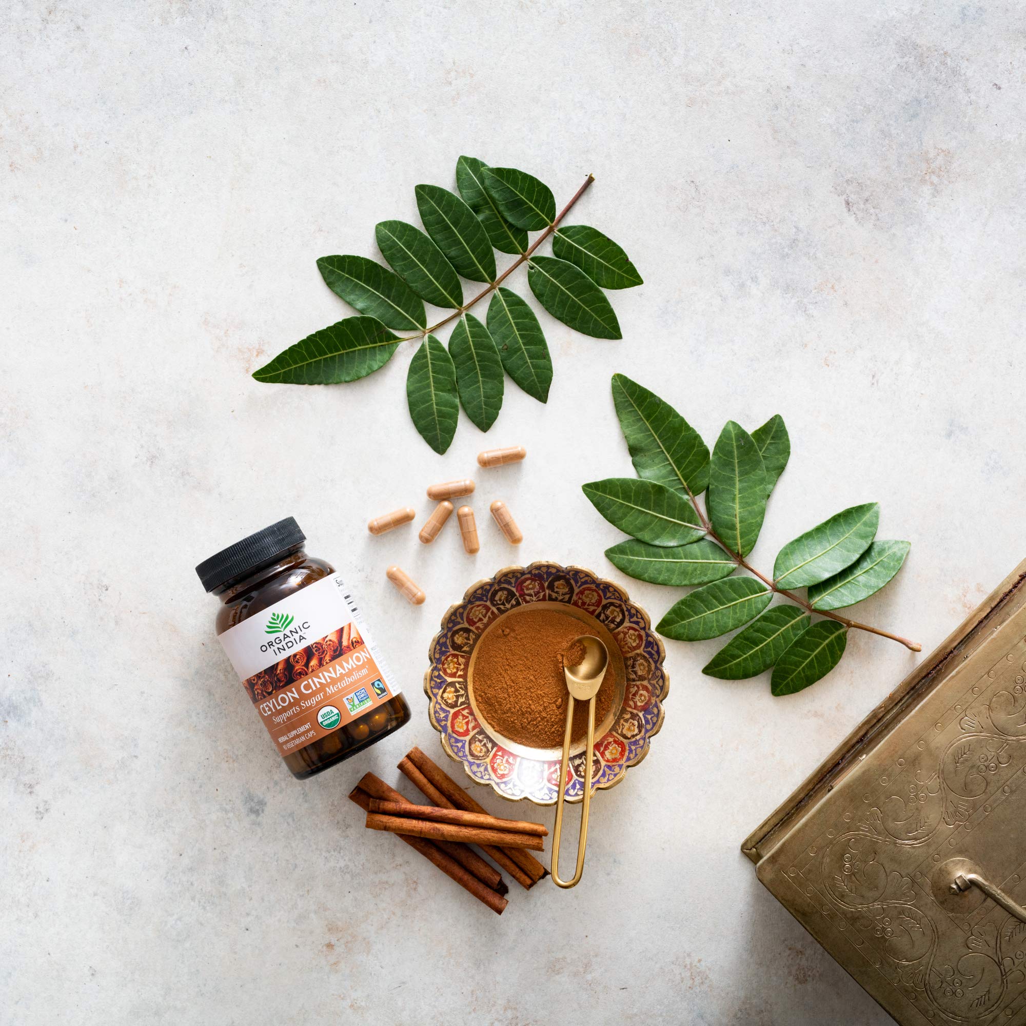 Organic India Ceylon Cinnamon Supplement | Cinnamon Capsules