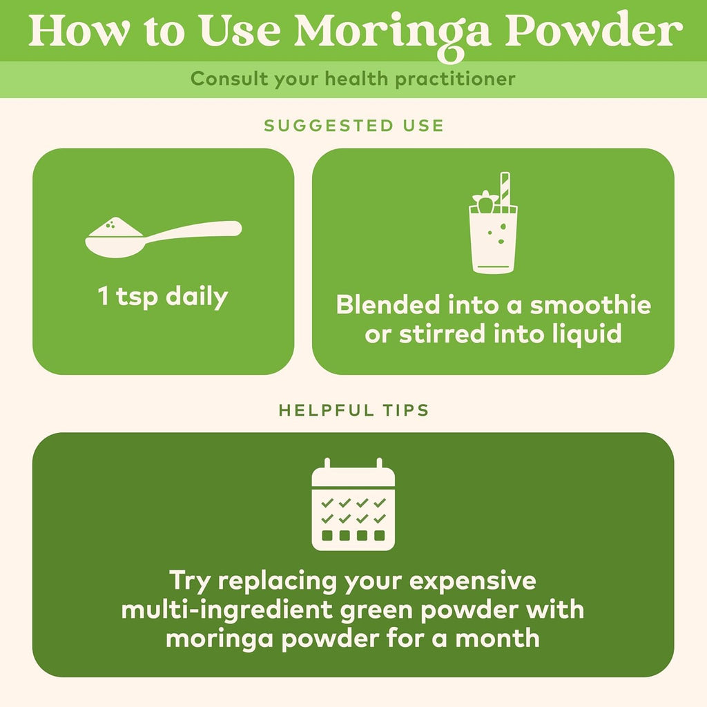 Organic India Moringa Powder – Moringa Oleifera Leaf Green Superfood, 2-Pack, USDA Organic