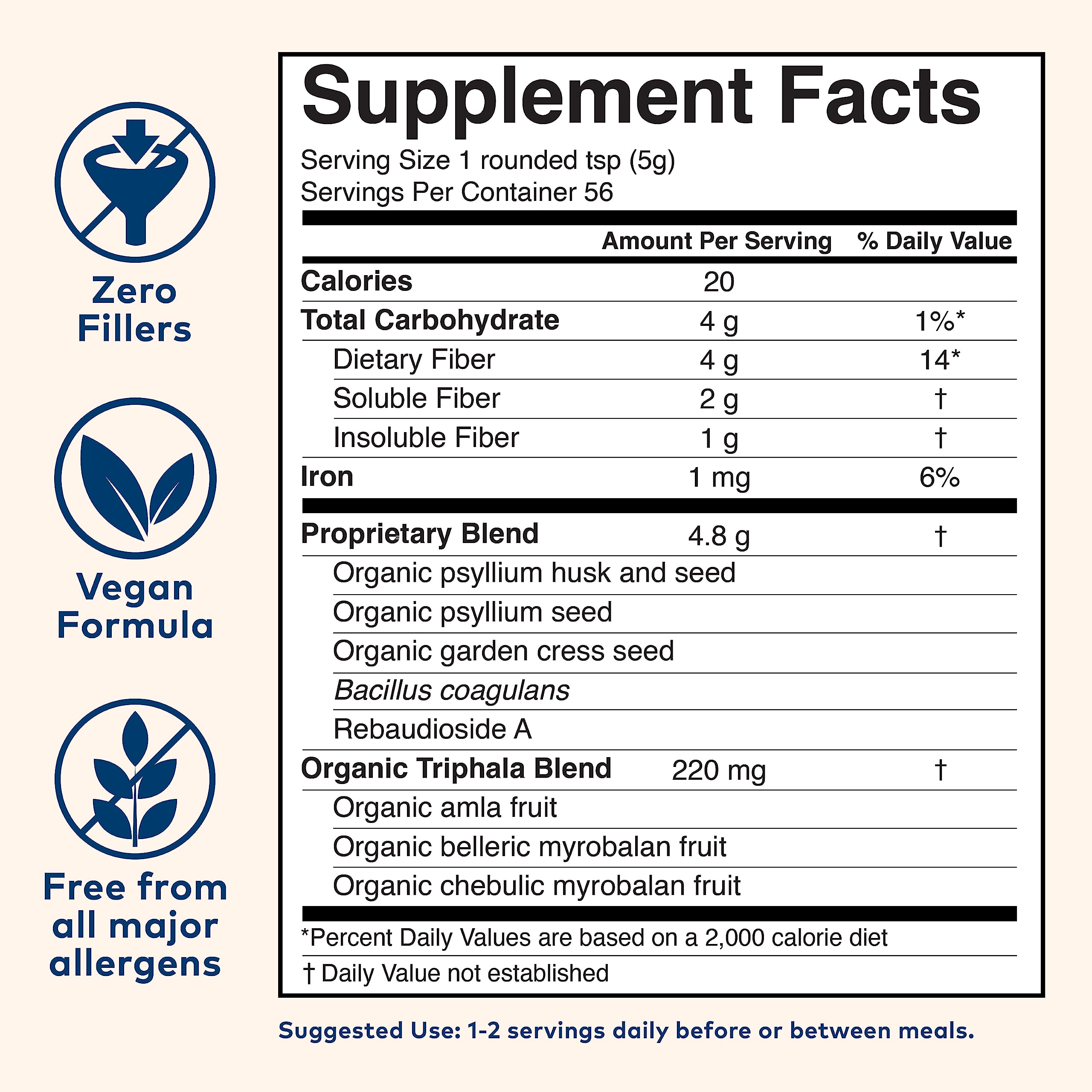 ORGANIC INDIA Psyllium Husk Powder - Organic Fiber Supplement, Whole Psyllium Husk Powder Unflavored, Pre & Probiotic, USDA Organic, Gluten Free - 10 Oz
