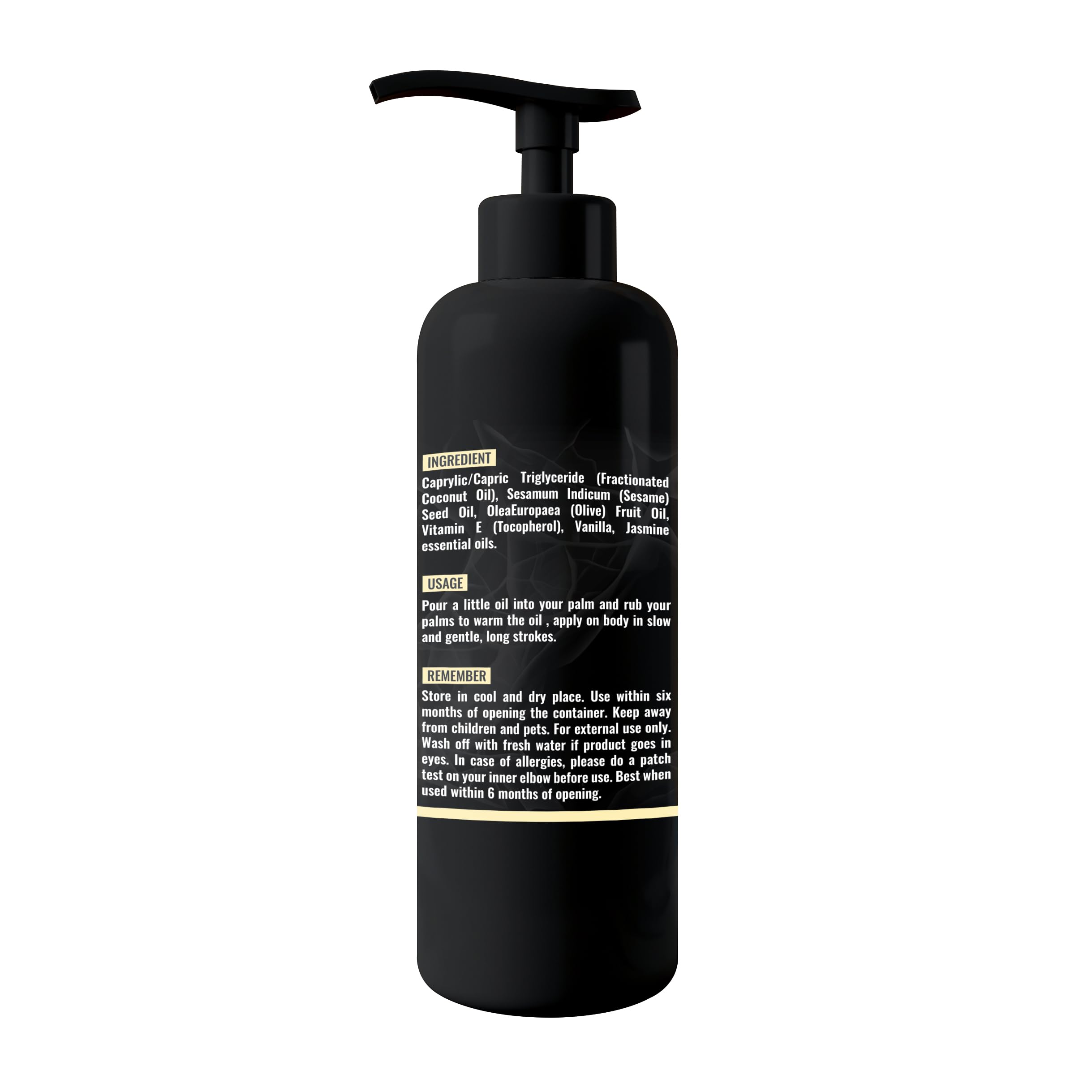 Organic - Vanilla Edible Full Body Massage Oil - No Stain & Non-Sticky | with Fractionated Coconut Oil, Vanilla & Jasmine Oil, Date Night | Massage Oil for Massage Therapy - 8.45 Fl Oz