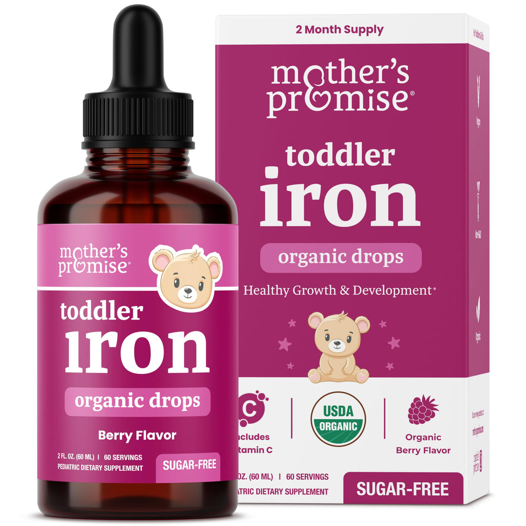 Organic Iron Drops for Kids – Sugar-Free Berry Ferrochel® with Vitamin C