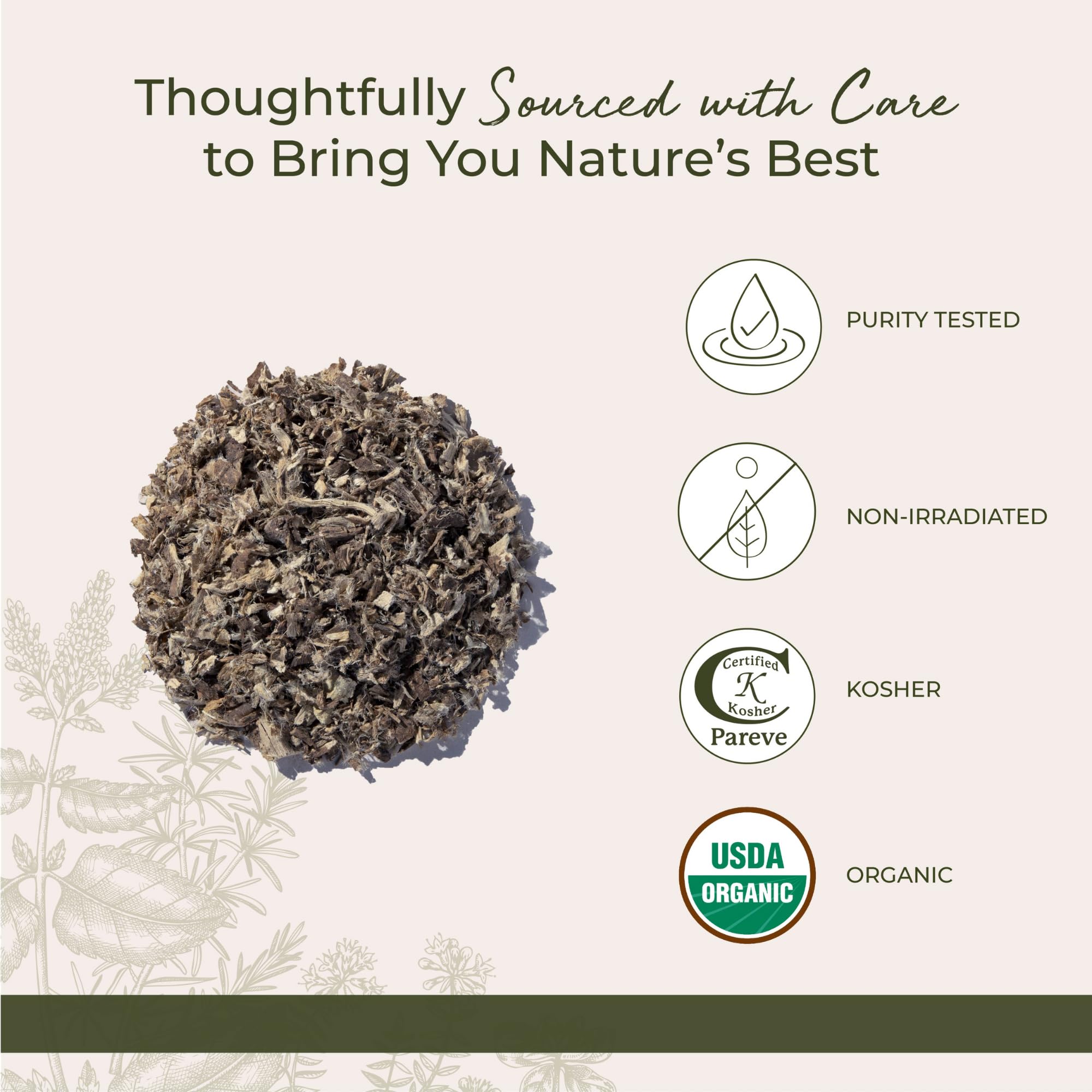 Starwest Organic Marshmallow Root – Dried Herb for Tea, 1 lb, Kosher, Non-GMO