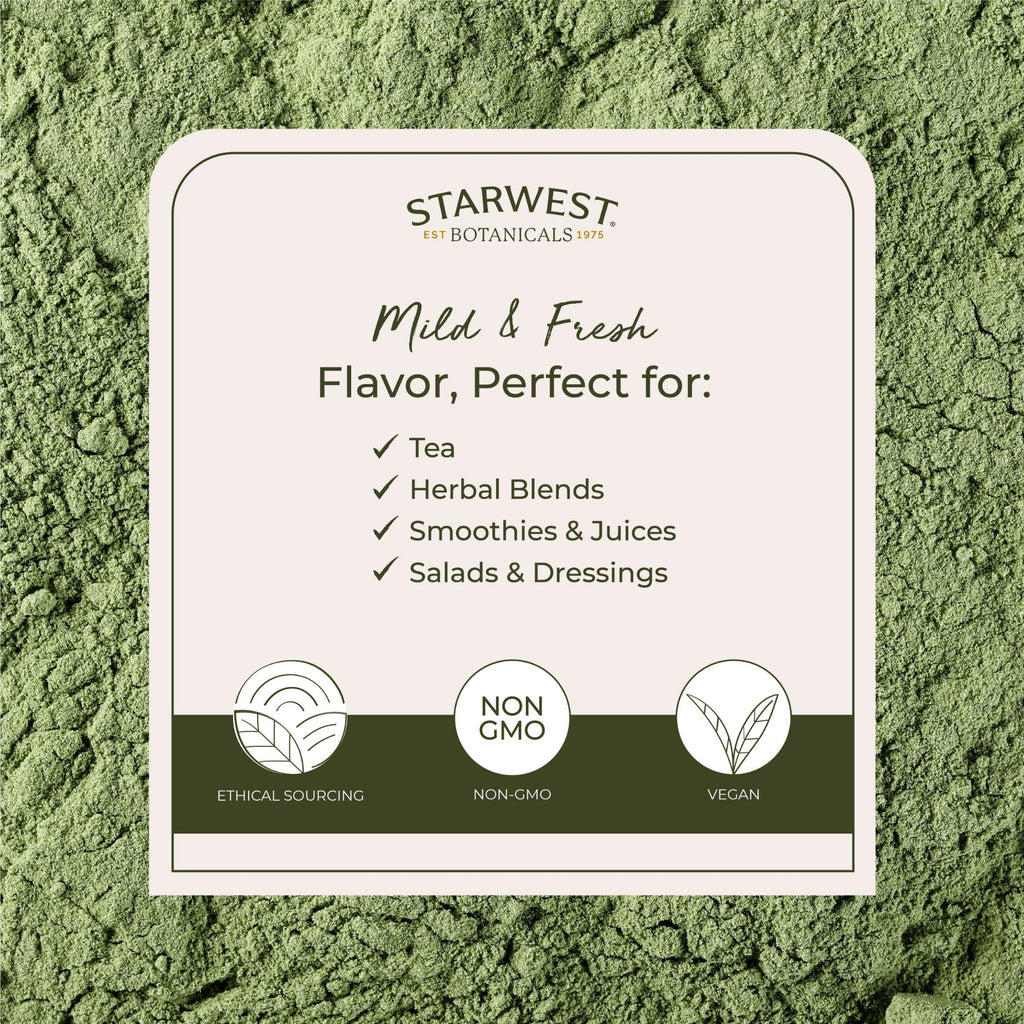 Starwest Botanicals Organic Wheat Grass Powder - 1 lb Bag | Kosher & Non-GMO