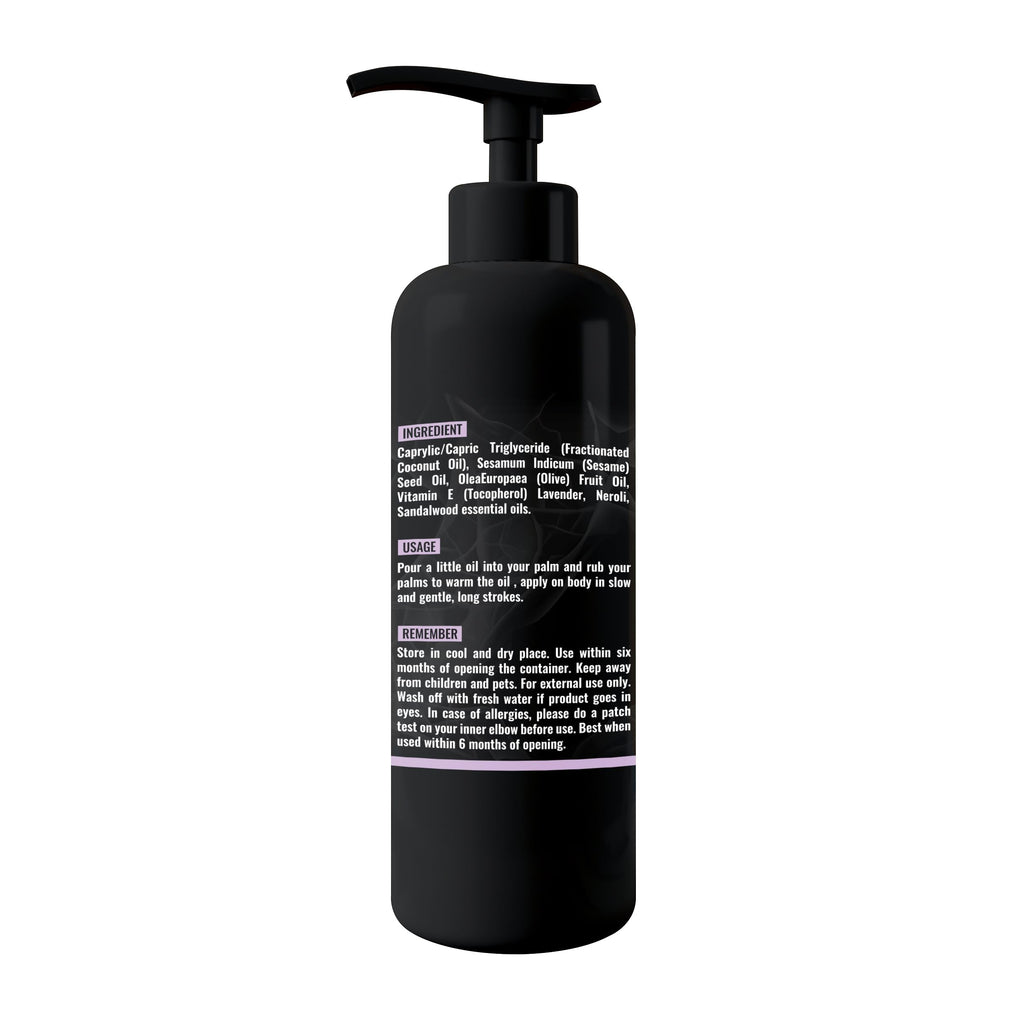 Organic Lavender & Orange Blossom Massage Oil – Calming, Non-Sticky | 8.45 oz