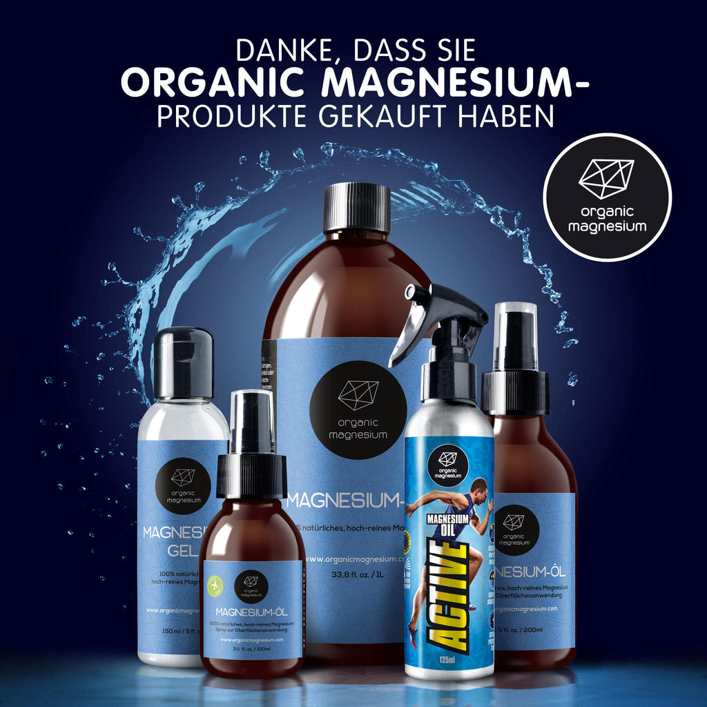 Organic Magnesium Gel - 30% Magnesium Chloride | Zechstein Inside | For Legs, Sports & Sleep (5 fl oz)