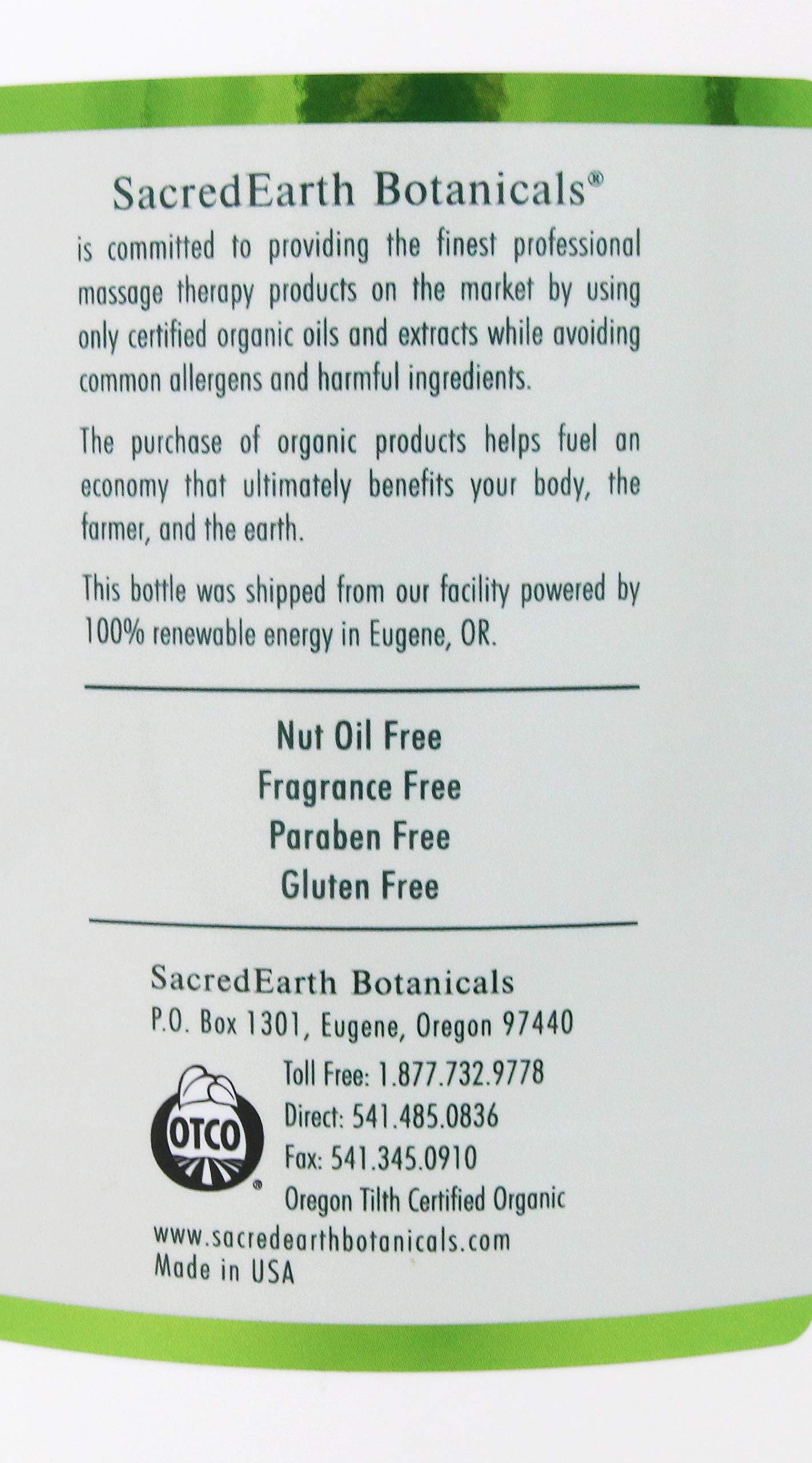 Organic Massage Oil Blend (1 Gallon) - Unscented, Nut-Free, Gluten-Free, USDA Certified Organic