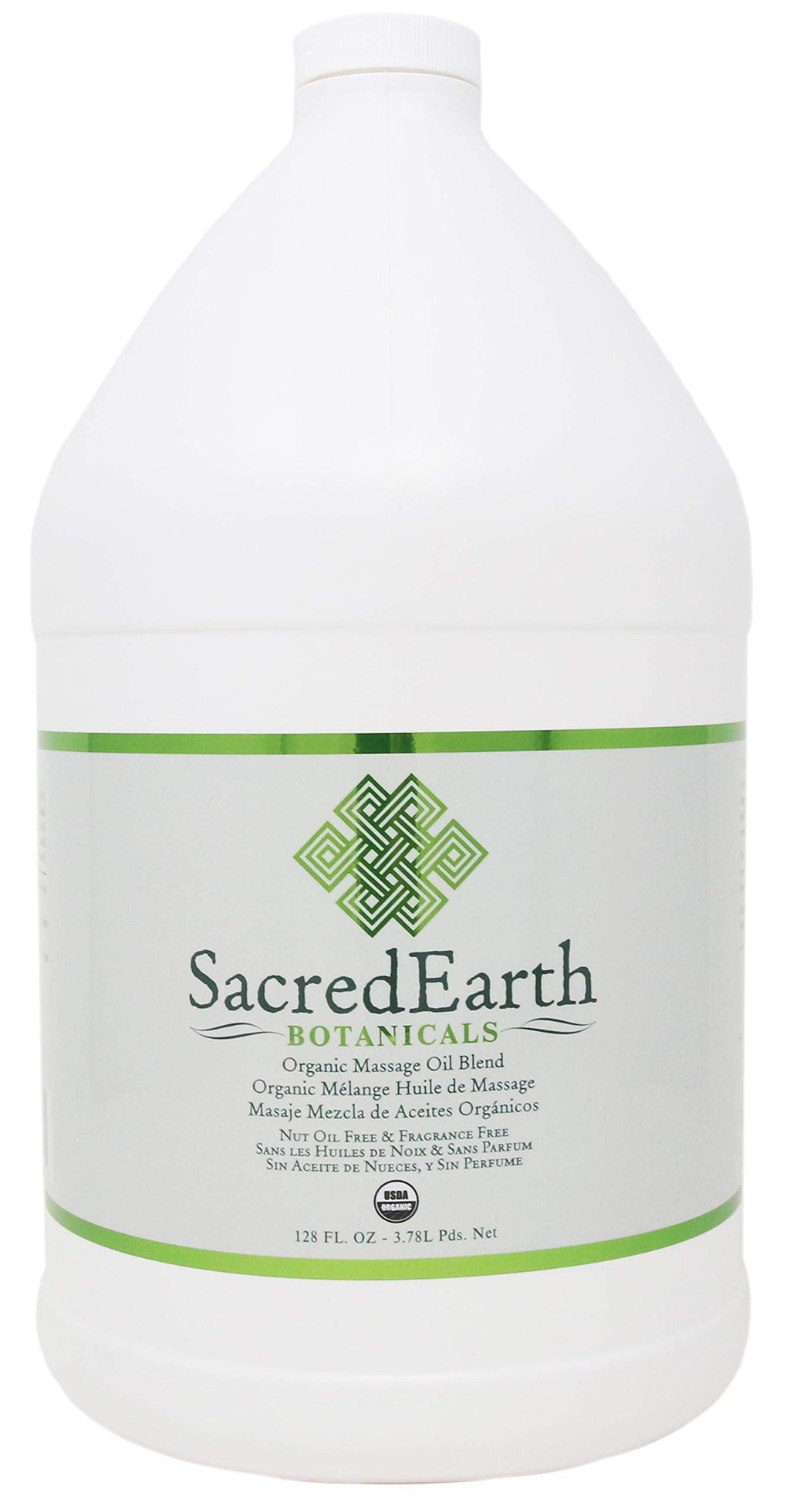 Organic Massage Oil Blend (1 Gallon) - Unscented, Nut-Free, Gluten-Free, USDA Certified Organic