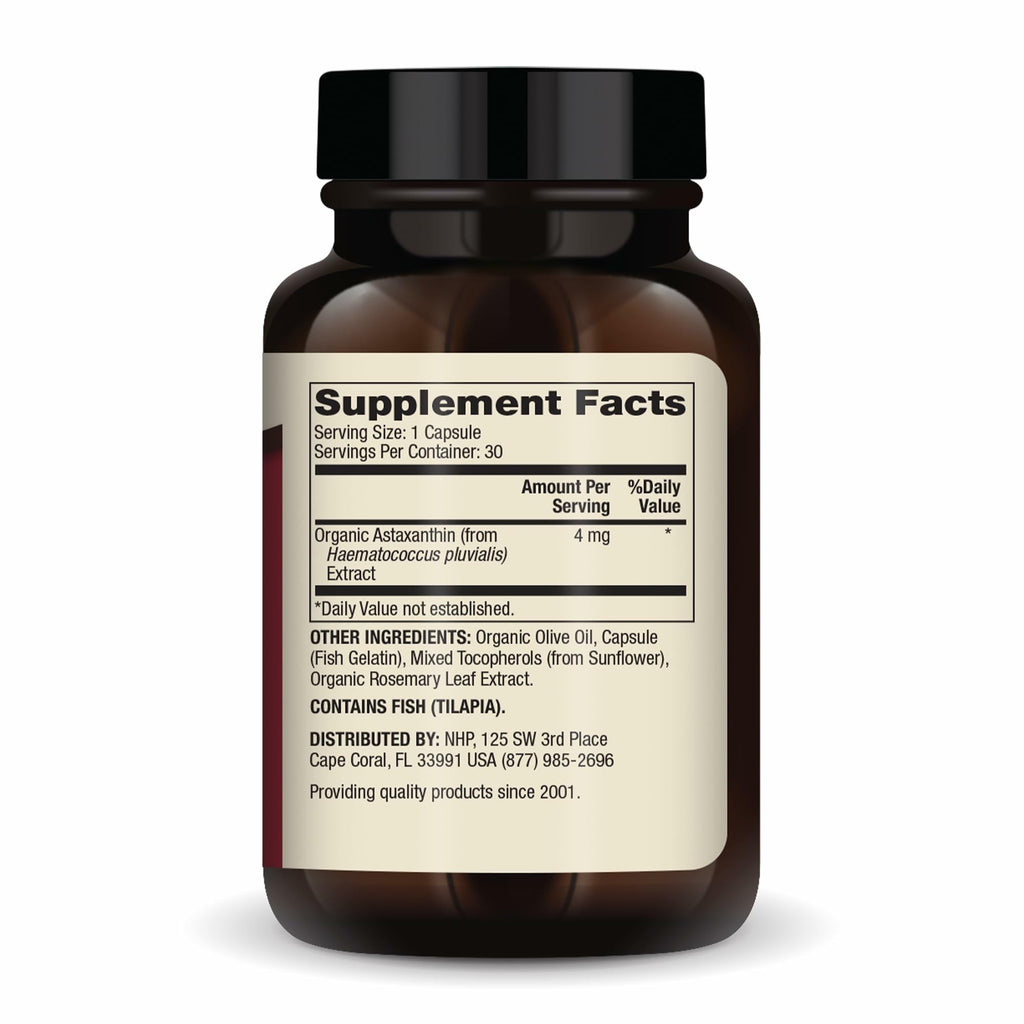 Dr. Mercola Organic Astaxanthin 4 mg – Antioxidant Support – 30 Servings