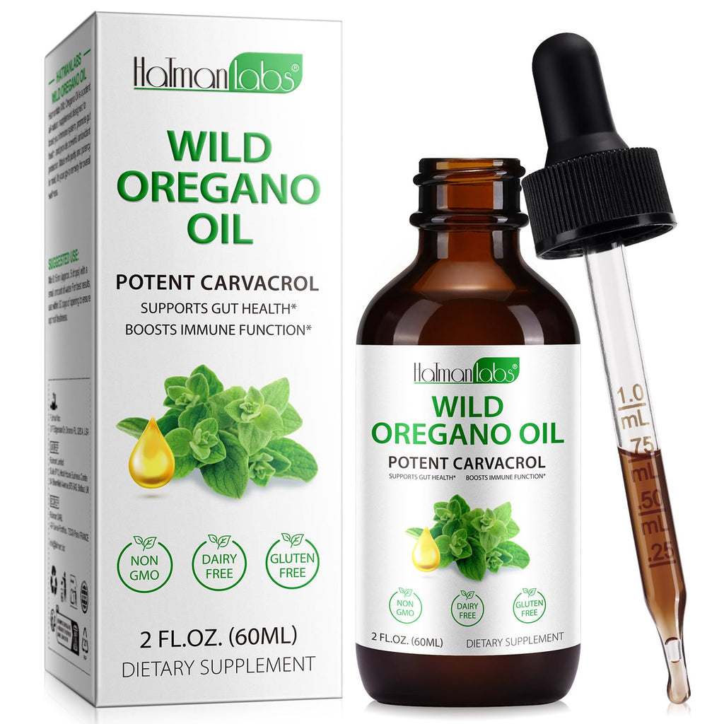 Organic Oregano Oil Liquid Drops | Natural Herbal Supplement for Immune, Digestive Support & Energy | Non-GMO, Gluten Free | 2 FL OZ