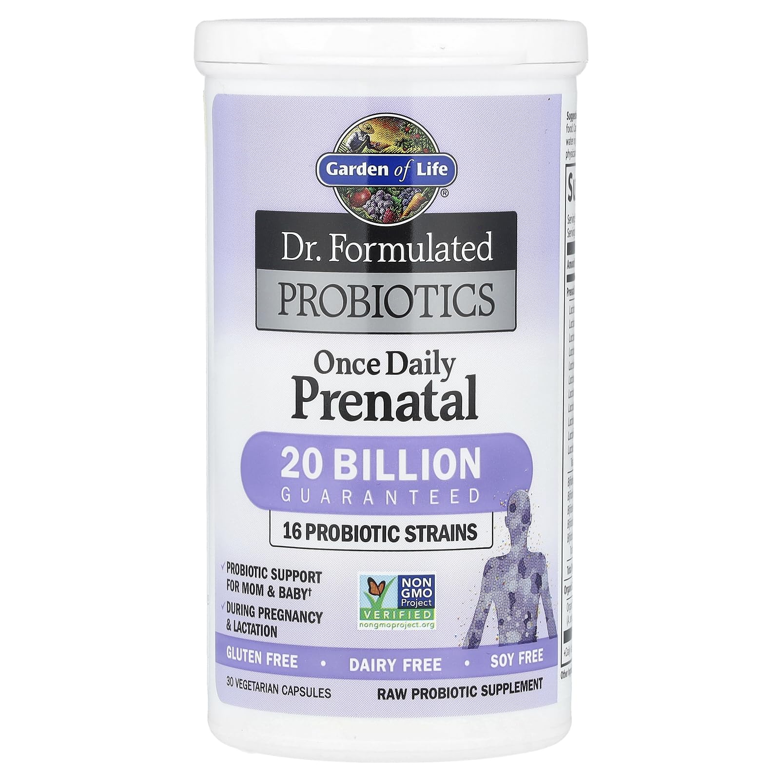Garden of Life Dr. Formulated Once Daily Prenatal Probiotic - 20B CFU, 16 Strains