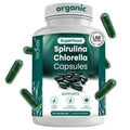 Organic Spirulina & Chlorella Capsules – Detox, Energy & Immune Support | 90 Ct