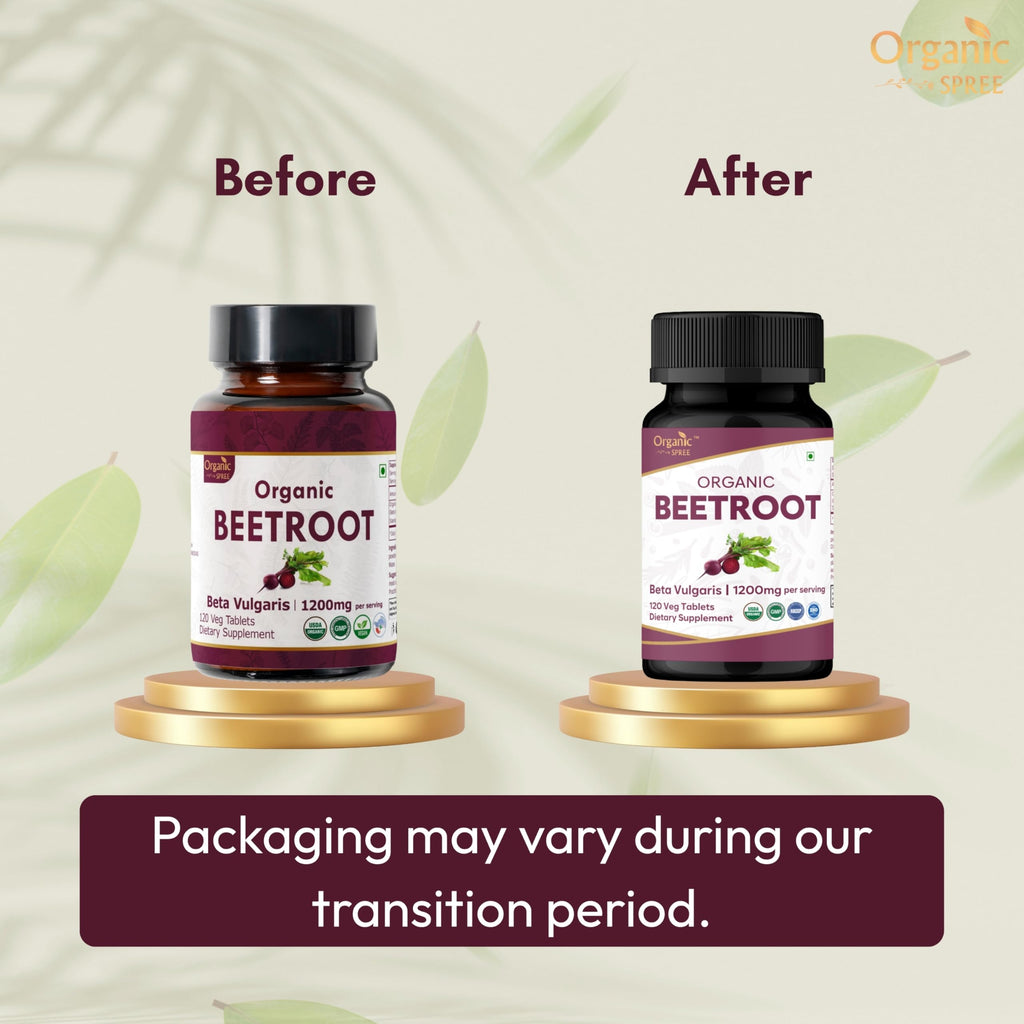 ORGANIC SPREE Beetroot 120 Tablets | Beta Vulgaris (Beetroot) | USDA Organic Certified | Organic and Natural 120tab - Pack of 2