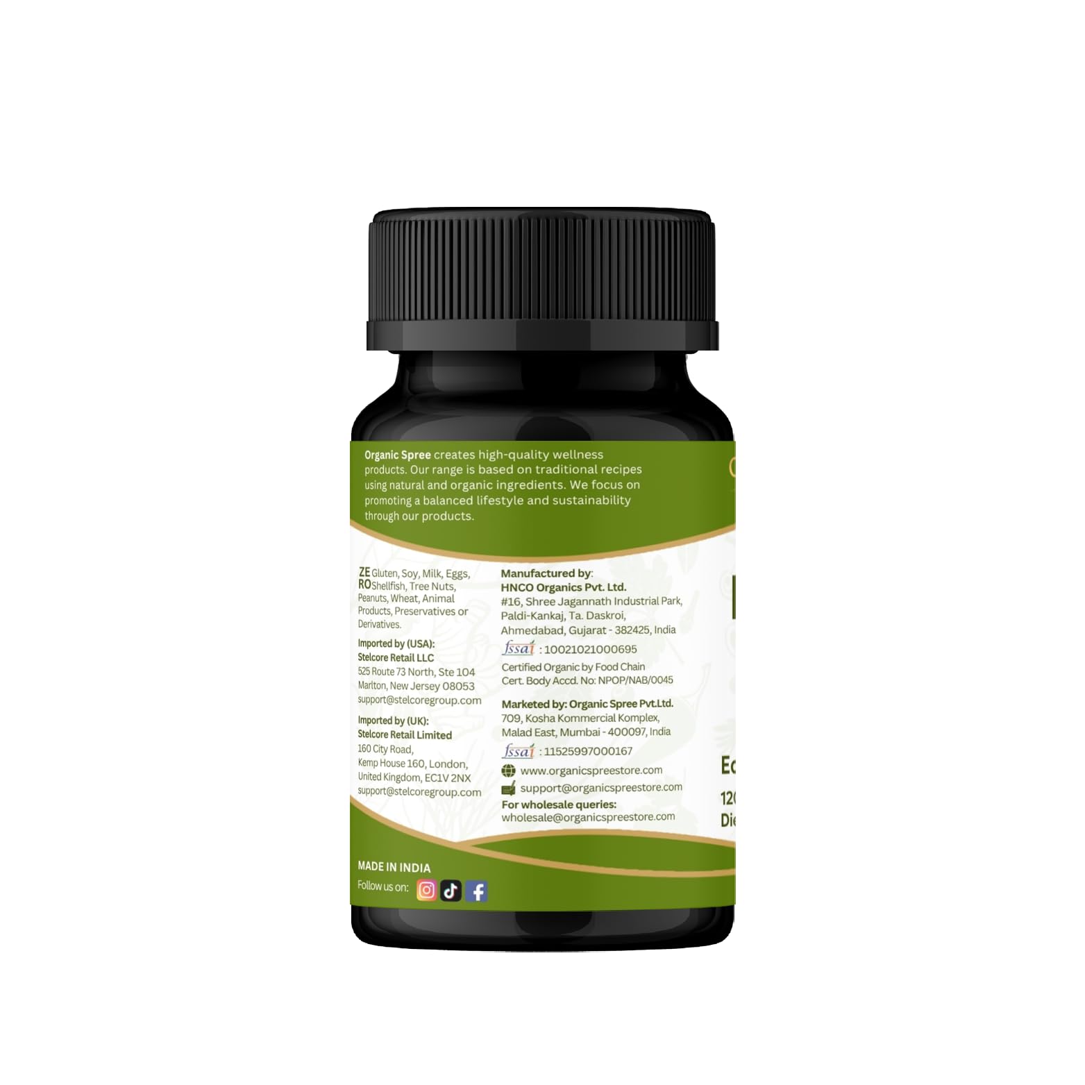 Organic Spree Bhringraj 120 Tablets – USDA Organic Certified | Ayurvedic Hair Care