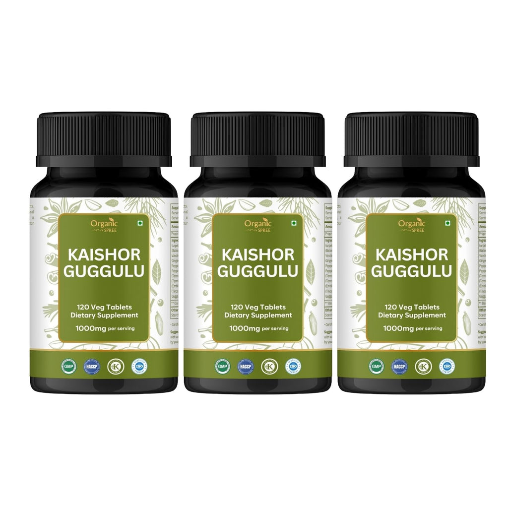 ORGANIC SPREE Kaishor Guggulu 120 Tablets – Supports Healthy Joints, Ayurvedic Formulation, Certified Vegetarian