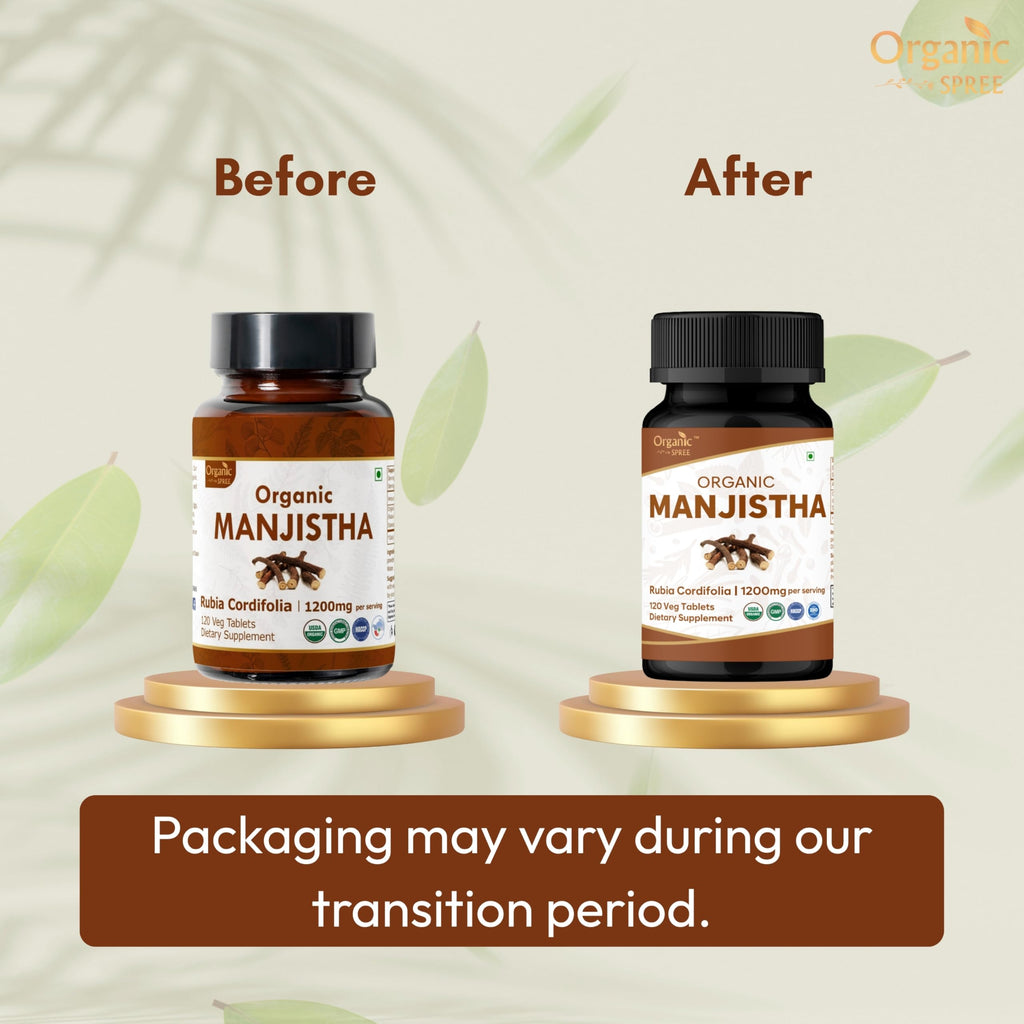 Organic Spree Manjistha 120 Tablets – 3 Pack | USDA Organic Certified | Lymphatic Support