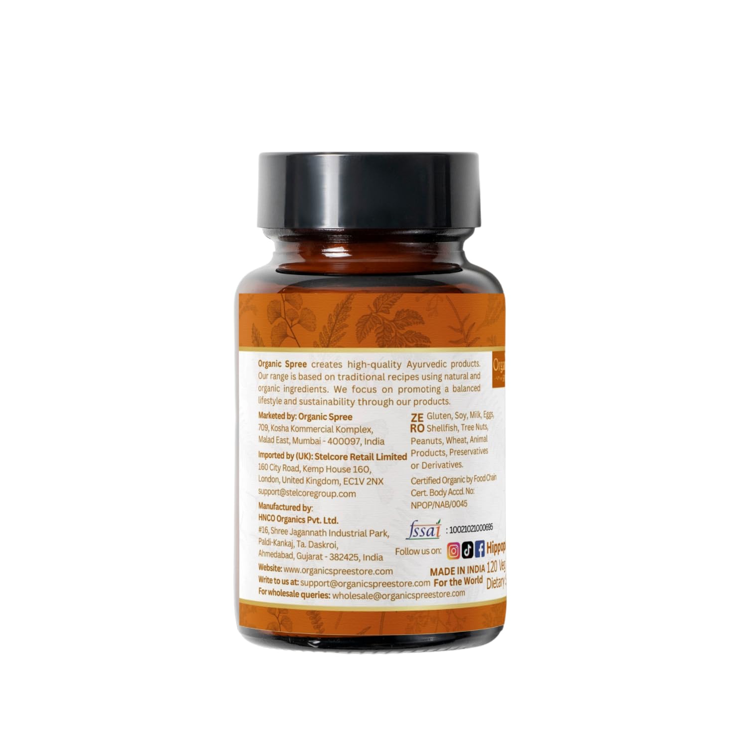 Organic Spree Sea Buckthorn 120 Tablets – Hippophae Rhamnoides – Omega 7 for Skin, Immunity & Wellness* – Pack of 3