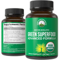 Organic Super Greens 150 Capsules – Green Juice Superfood with 25 Organic Ingredients