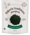 Organic Traditions Spirulina Powder – Organic, Vegan & Non-GMO, 5.3oz (150g) Bag | 50 Servings