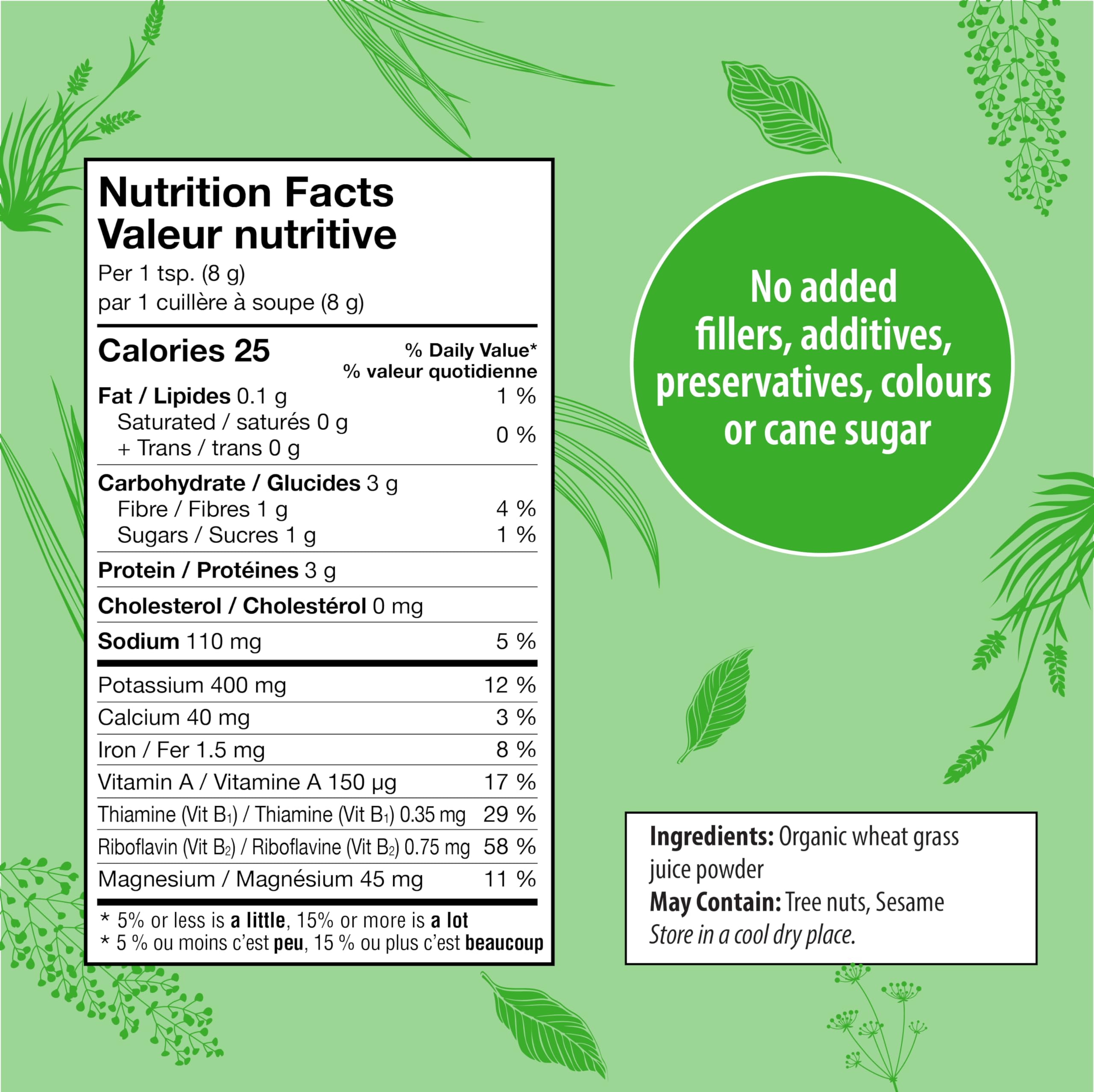 Organic Traditions Wheat Grass Powder - Gluten Free, Vegan, Non-GMO (150g)