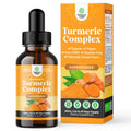Organic Turmeric Liquid Drops for Adults – Turmeric Curcumin with Black Pepper & Ginger (60ml)