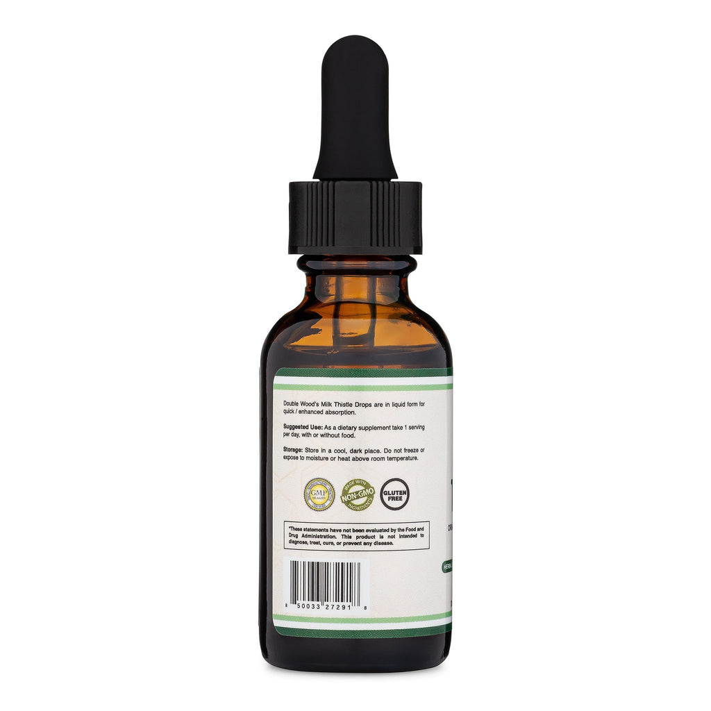 Milk Thistle Drops 1oz – Organic Liver Detox, 30 Servings | Double Wood