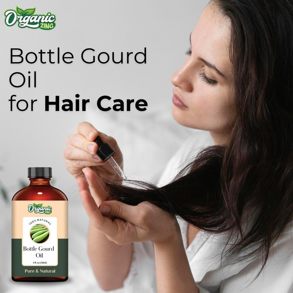 Organic Zing Bottle Gourd Oil | Pure & Natural Skincare, Hair Care & Massage Oil – 118ml