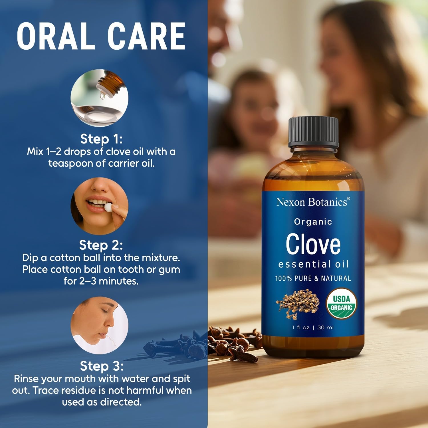 Organic Clove Essential Oil 30 ml – Nexon Botanics | Pure & Undiluted